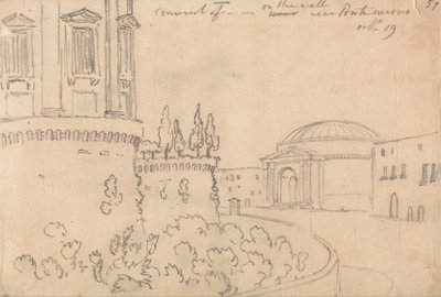 Kloster in der Nähe von Ponte Nuovo, 19. Oktober von John Robert Cozens